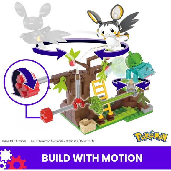 🔥MEGA Brands - Pokemon Emolga and Bulbasaur's Charming Woods Building Toy Kit🔥 - Picture 3 of 4